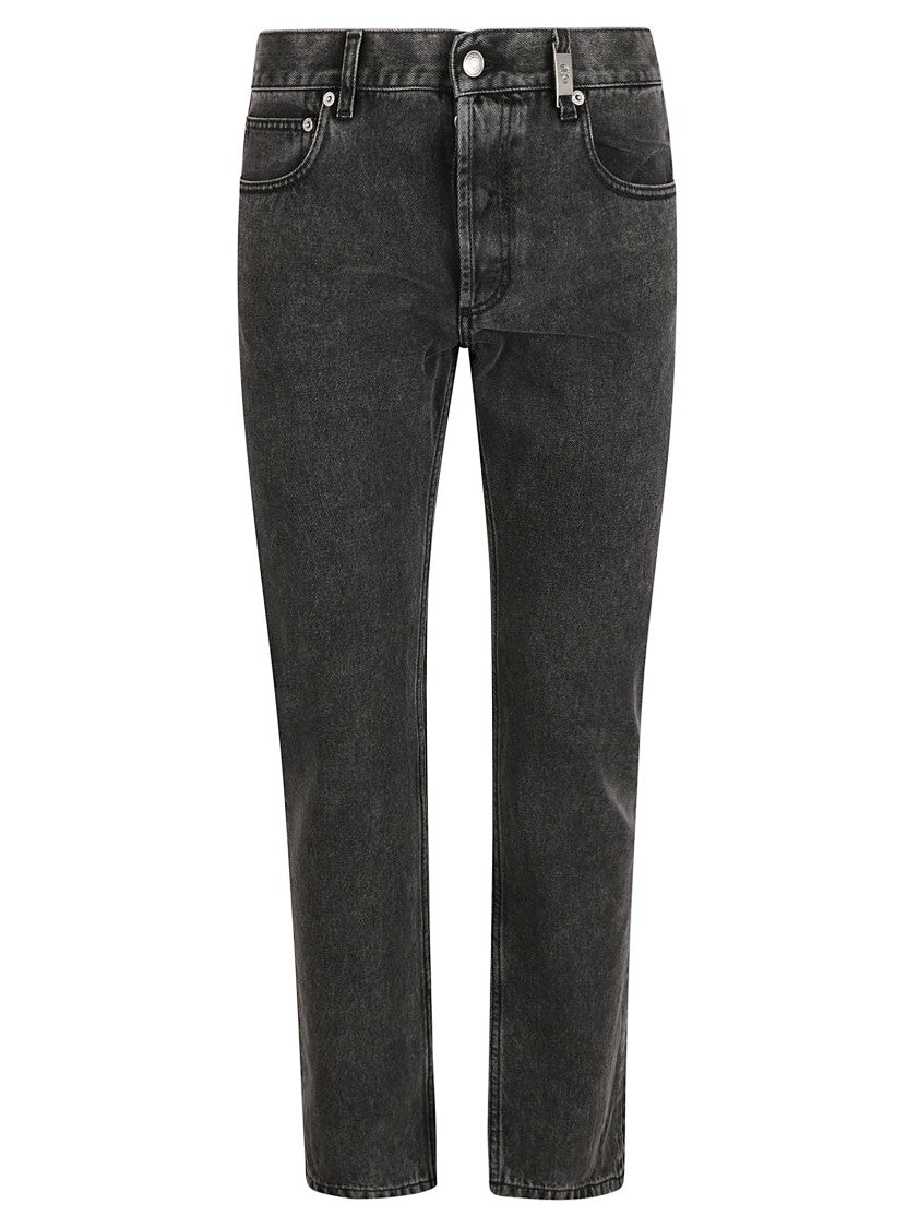 Alexander Mcqueen Classic Black Straight Leg Jeans