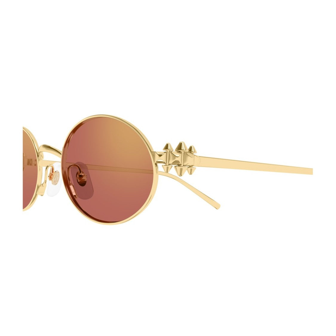 Cartier Gold Clash De Cartier Metal Oval Sunglasses