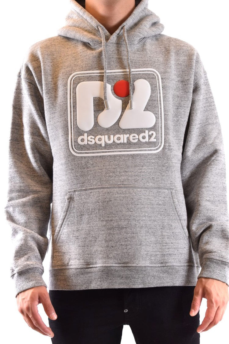 Dsquared2 Heathered Grey Hooded Sweatshirt
