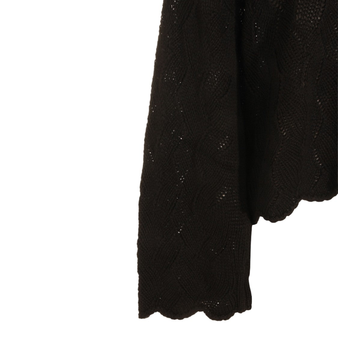 Twin-Set Textured Knit Sweater With Scalloped Hem