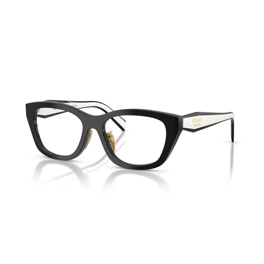 Prada 0Pr D11vd Angular Cat-Eye Acetate Eyeglasses