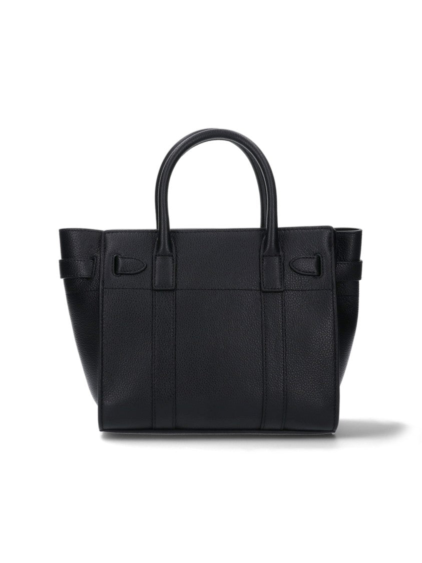 Mulberry Black Bayswater Mini Grain Leather Bag