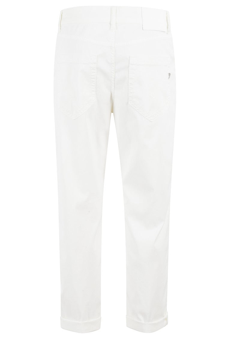 Dondup Koons Cropped White Pants