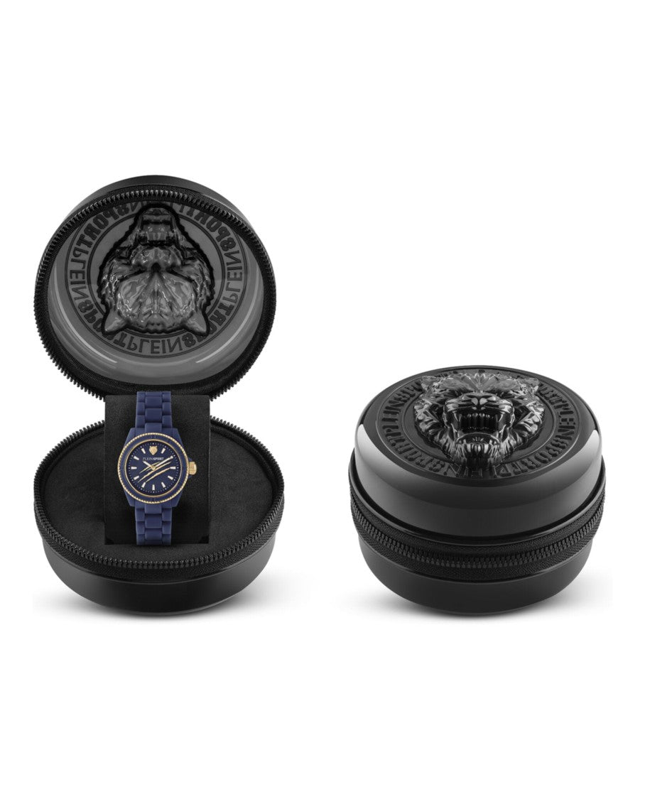 Plein Sport 38Mm Blue Polycarbonate Scratch Bracelet Watch
