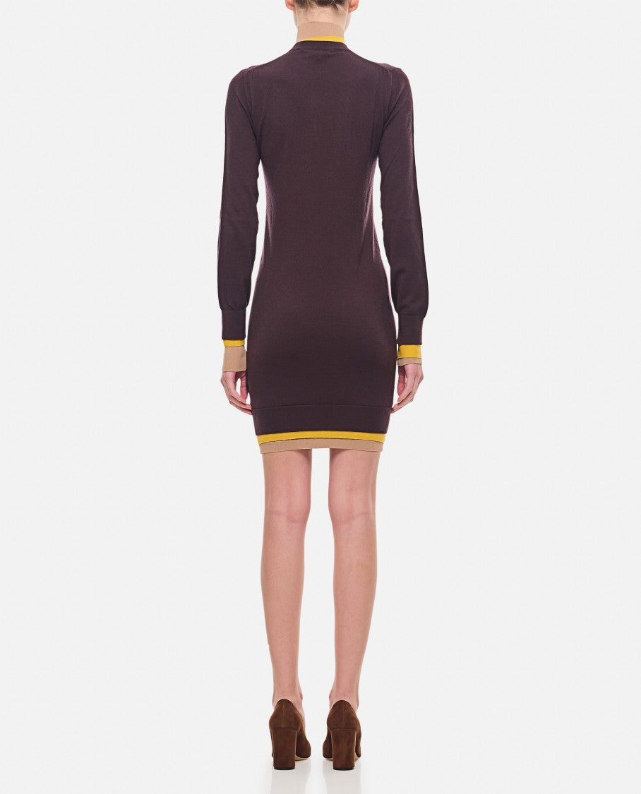 Fendi Layering Color Trims Short Dress