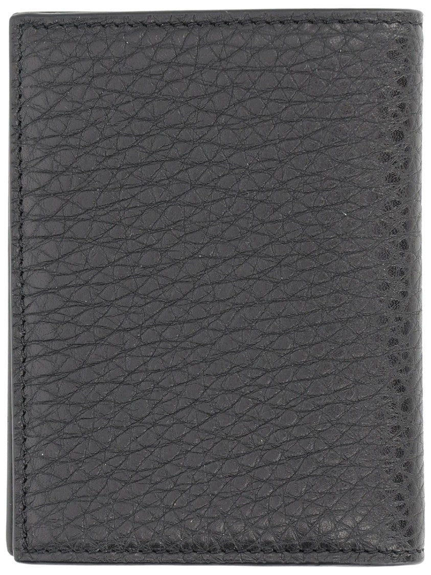Givenchy Neutrals Grainy Texture Bifold Card Holder
