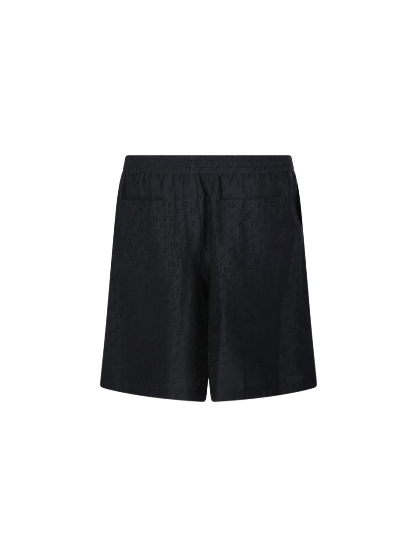 Off-White Off Ao Jacq Silkcot Bowling Shorts