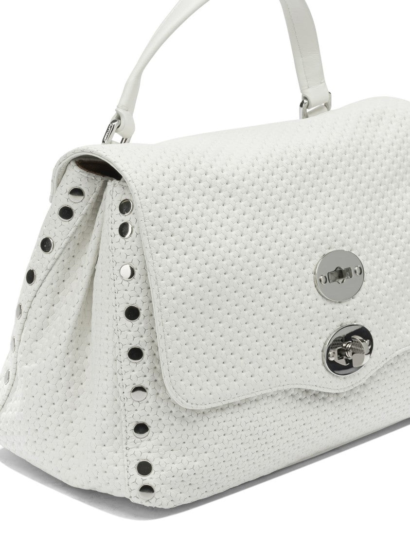 Zanellato Structured Rectangular Handbag With Silver-Tone Accents