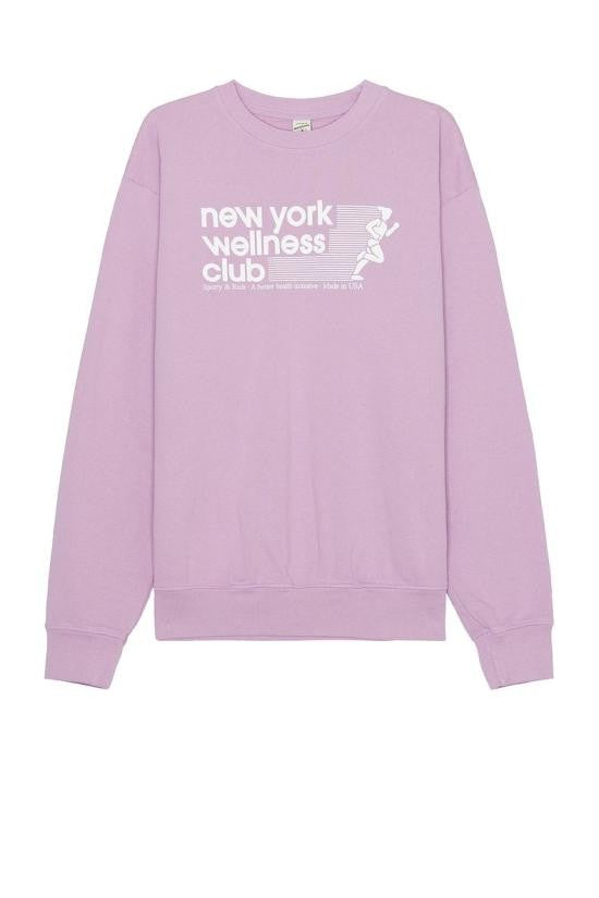 Sporty And Rich Relaxed Fit Long-Sleeve Crewneck Sweatshirt With Graphic Detail