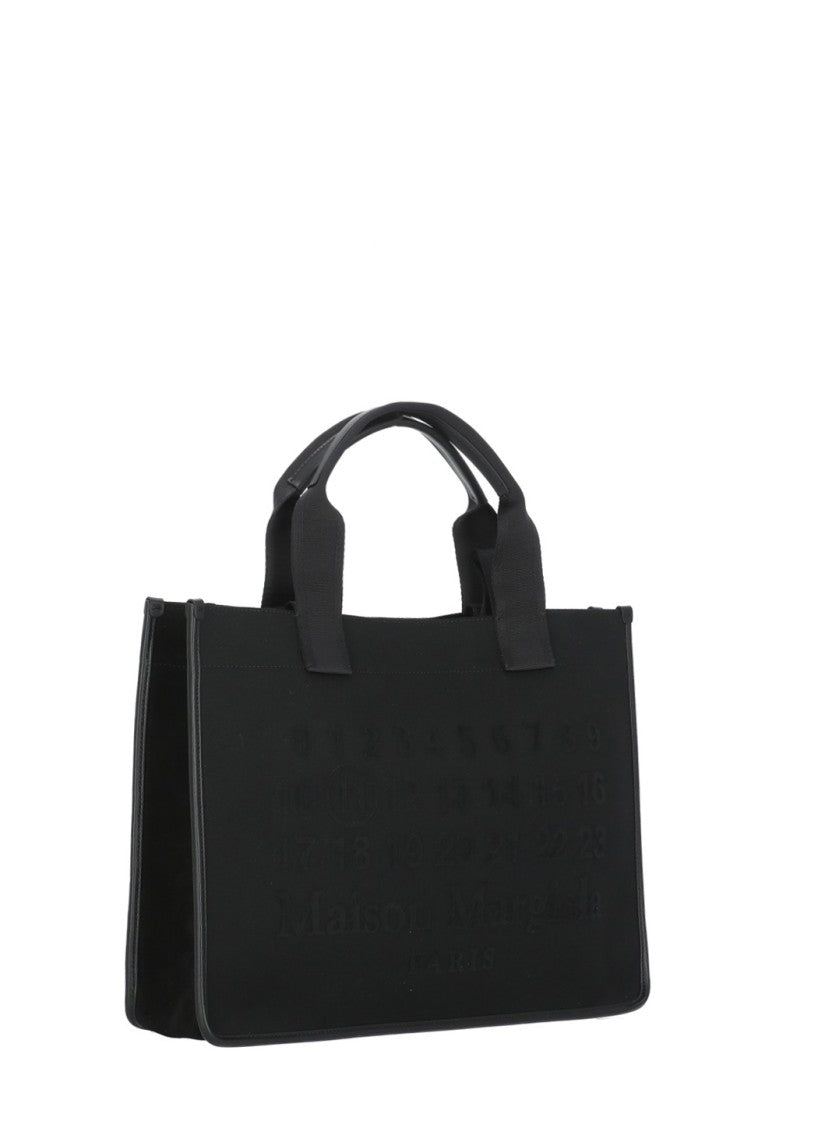 Maison Margiela Rectangular Black Cabas Shopping Bag With Magnetic Closure
