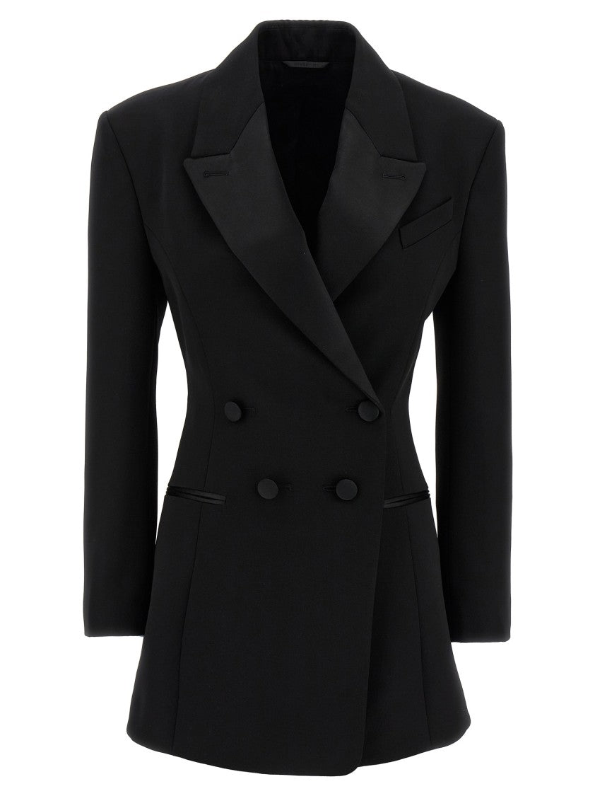 Givenchy Pleated Back Blazer With Satin Accents