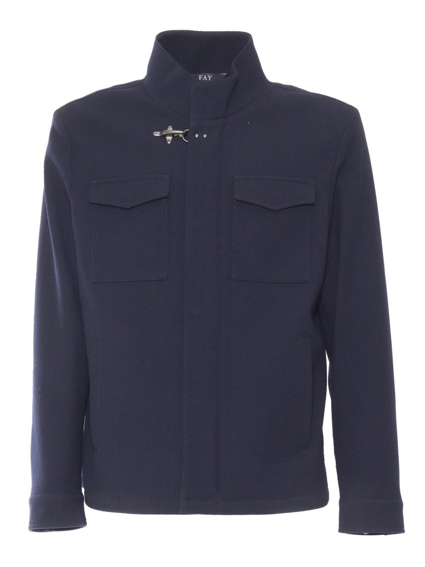 Fay Structured Black Field Jacket