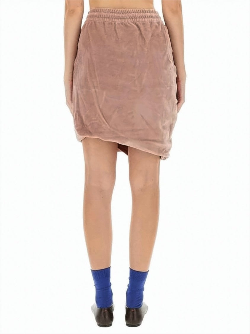 Vivienne Westwood Velvety Midi Skirt With Ruched Detail