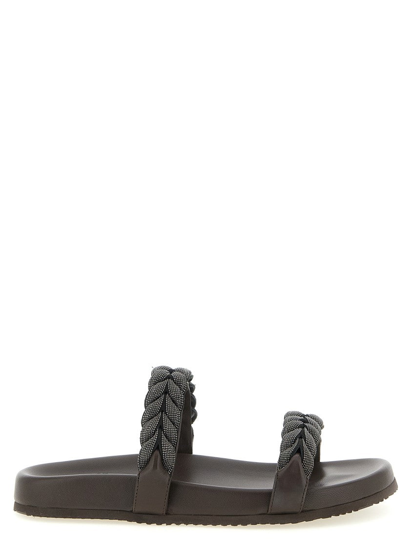 Brunello Cucinelli Precious Braided Straps' Sandals