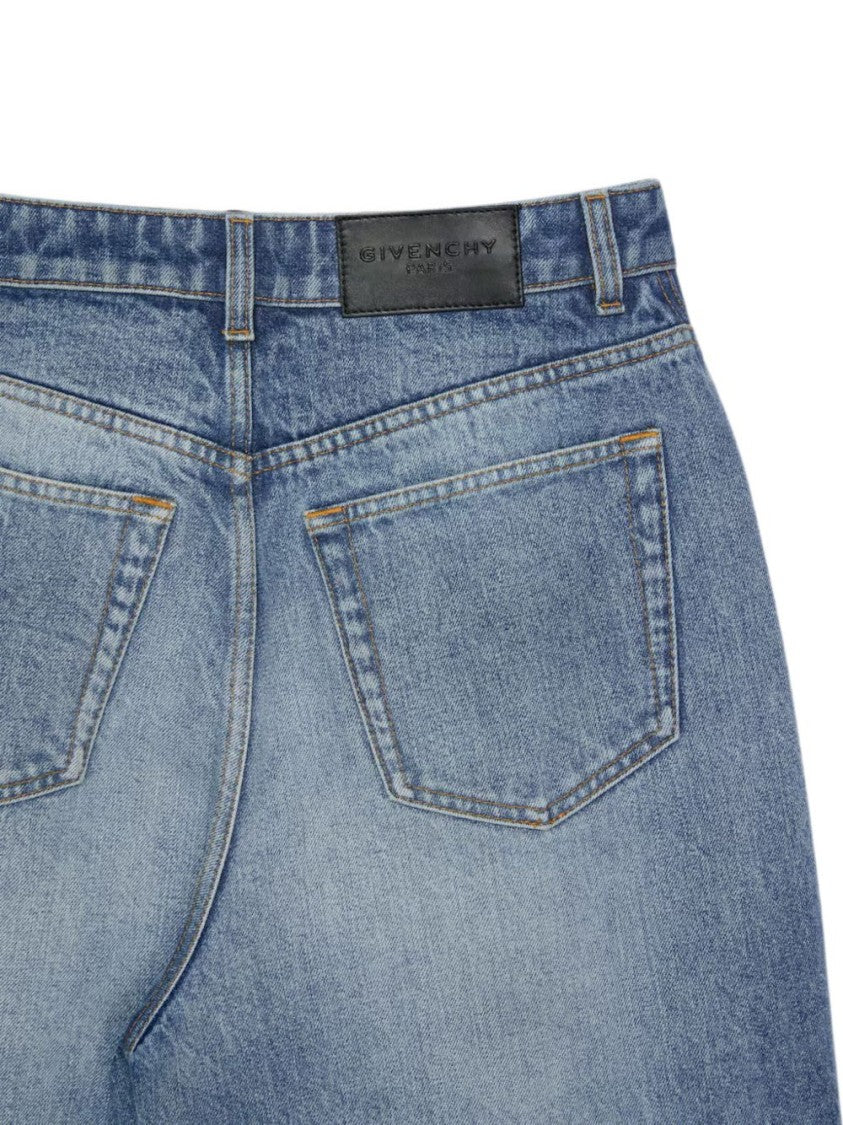 Givenchy Vintage Fade High-Waisted Wide-Leg Jeans
