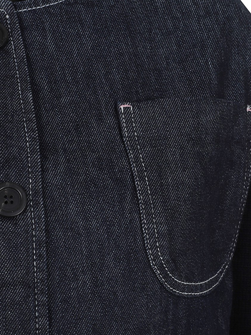 Fabiana Filippi Black Denim Merino Wool Jacket