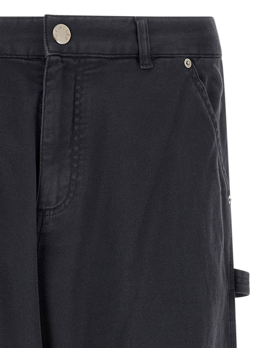 Moncler Wide-Leg Cargo Pants With Multi-Pocket Design