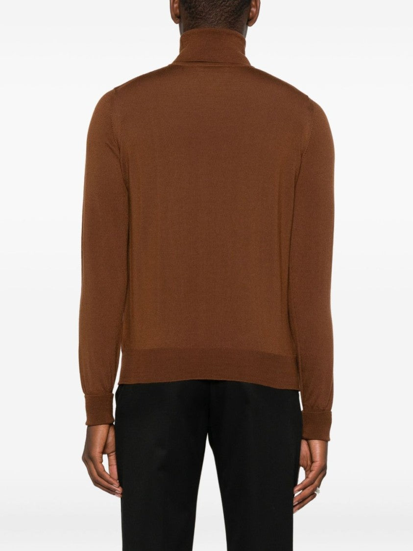 Alpha Studio Classic Merino Wool Turtleneck Sweater