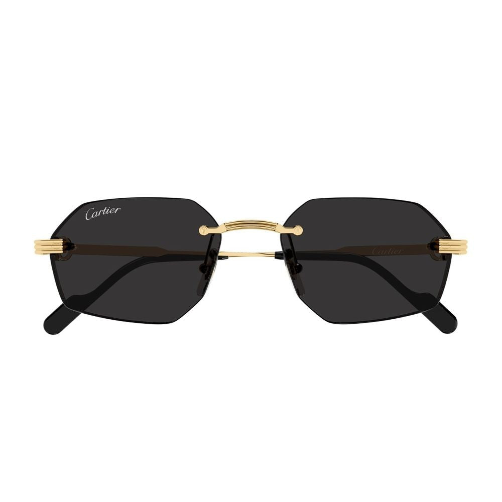 Cartier Rimless Geometric Sunglasses With Gold-Tone Frame