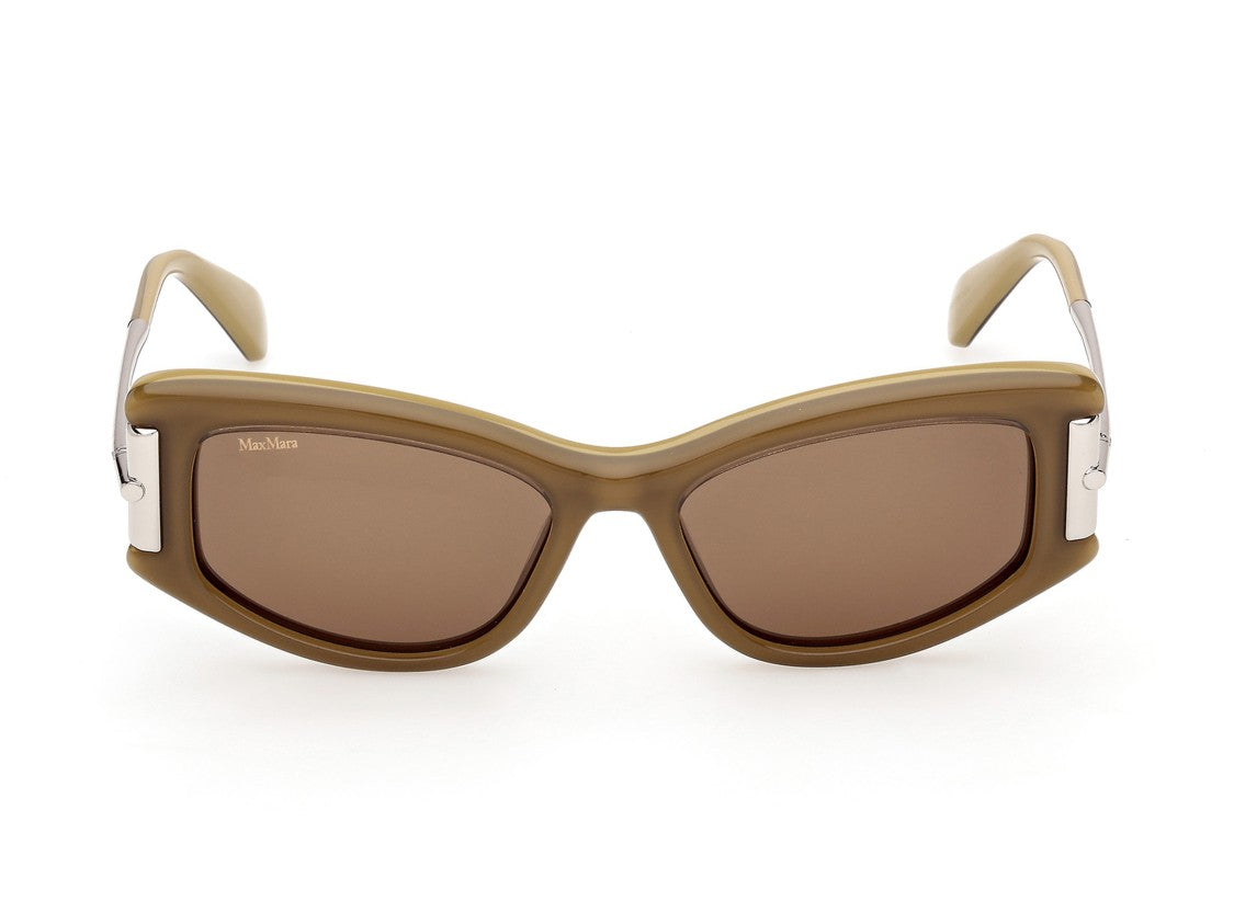 Max Mara Mm0189 Bold Oversized Square Angular Sunglasses