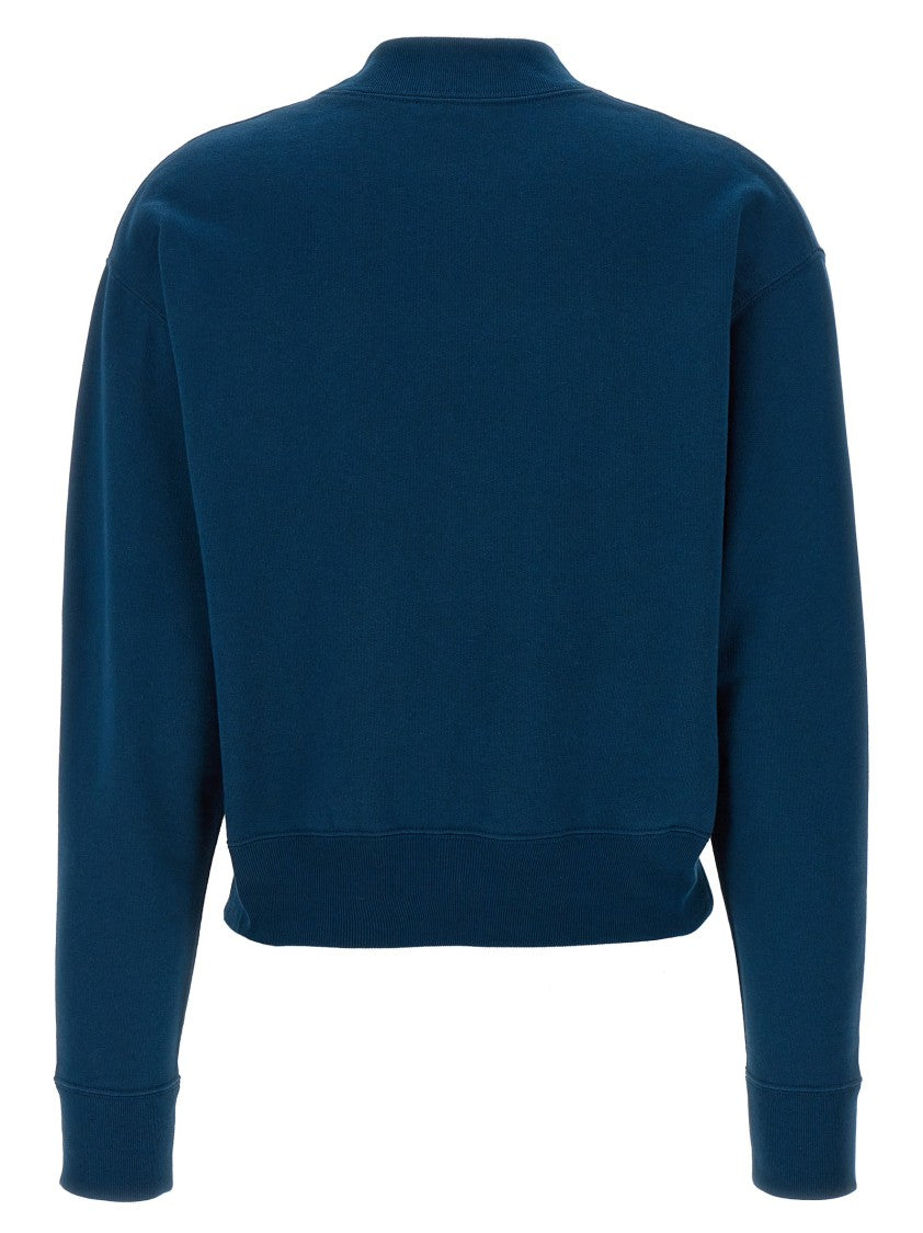 Chloé Mock Neck Brushed Cotton Sweatshirt