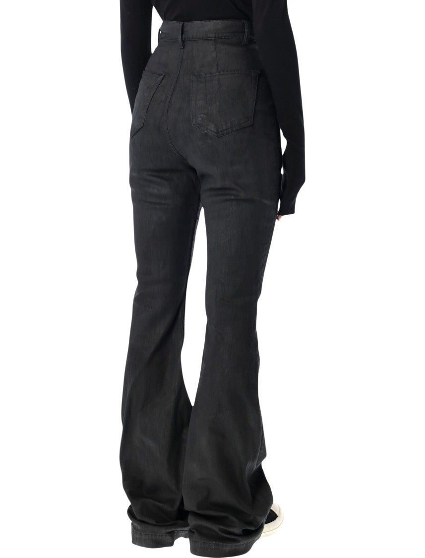 Drkshdw By Rick Owens Bolan Bootcut Waxed Jeans