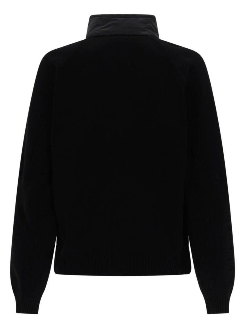 Moncler Grenoble Padded Quilted Cardigan With Smooth Back And High Collar