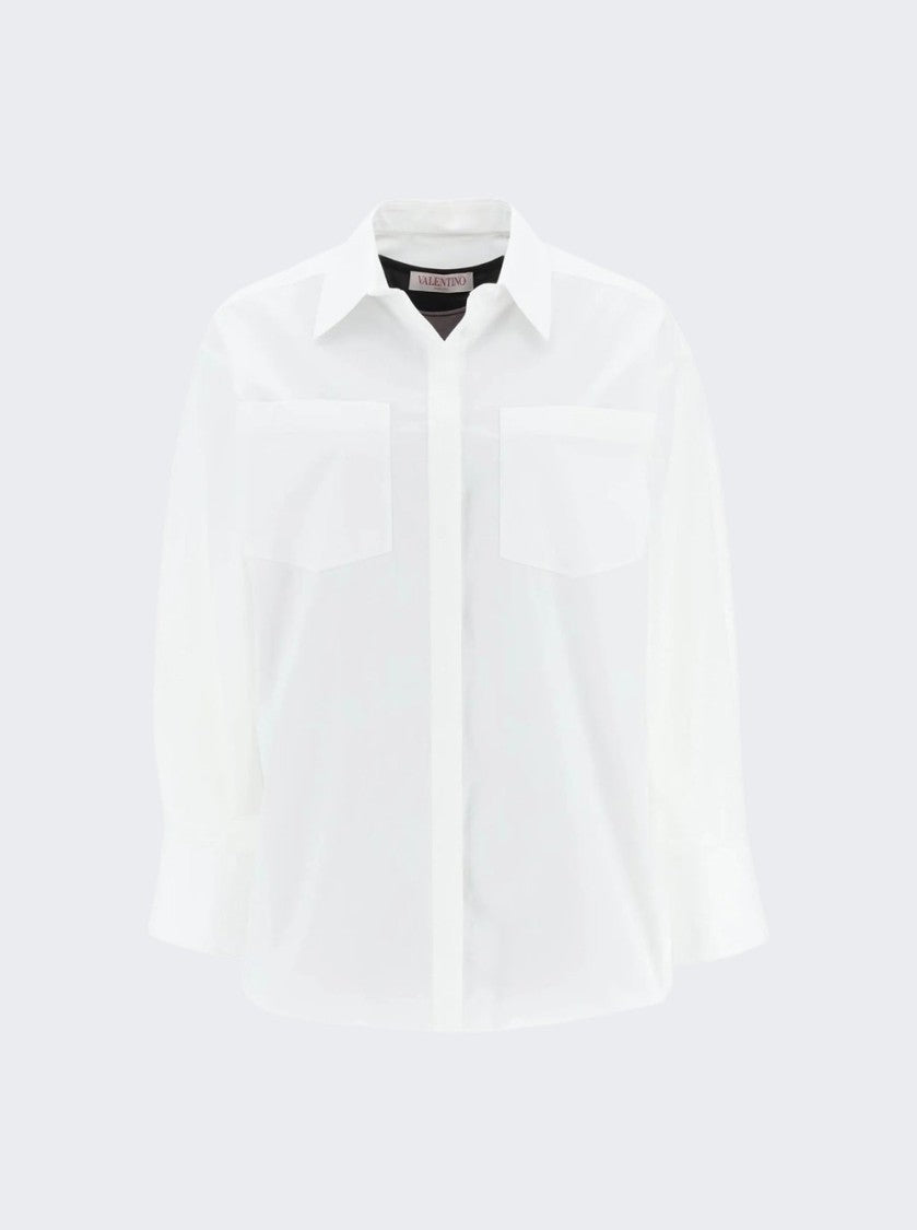 Valentino Cotton Poplin Mini Shirt Dress