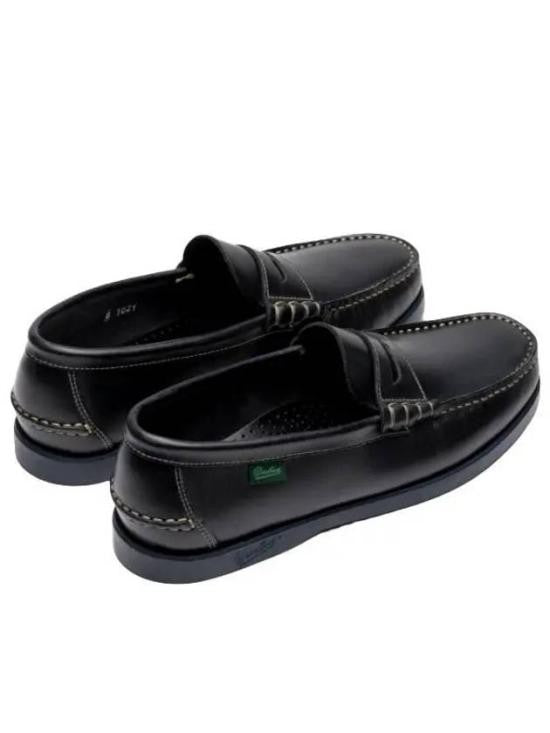 Paraboot Classic Leather Loafers With Detailed Stitching