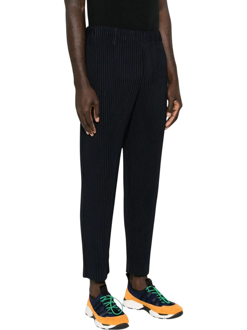 Homme Plissé Issey Miyake Plissé-Effect Straight-Leg Trousers With Elastic Waistband