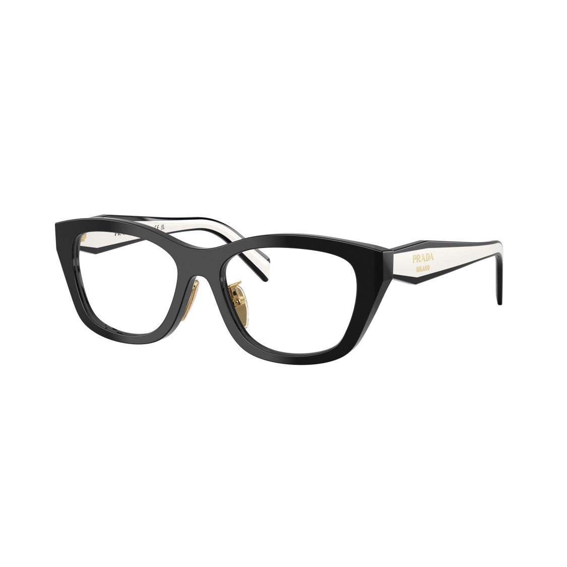 Prada 0Pr D11vd Angular Cat-Eye Acetate Eyeglasses