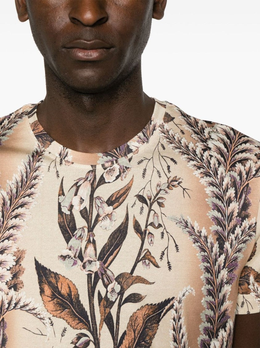 Etro Botanical Print Cotton Jersey T-Shirt