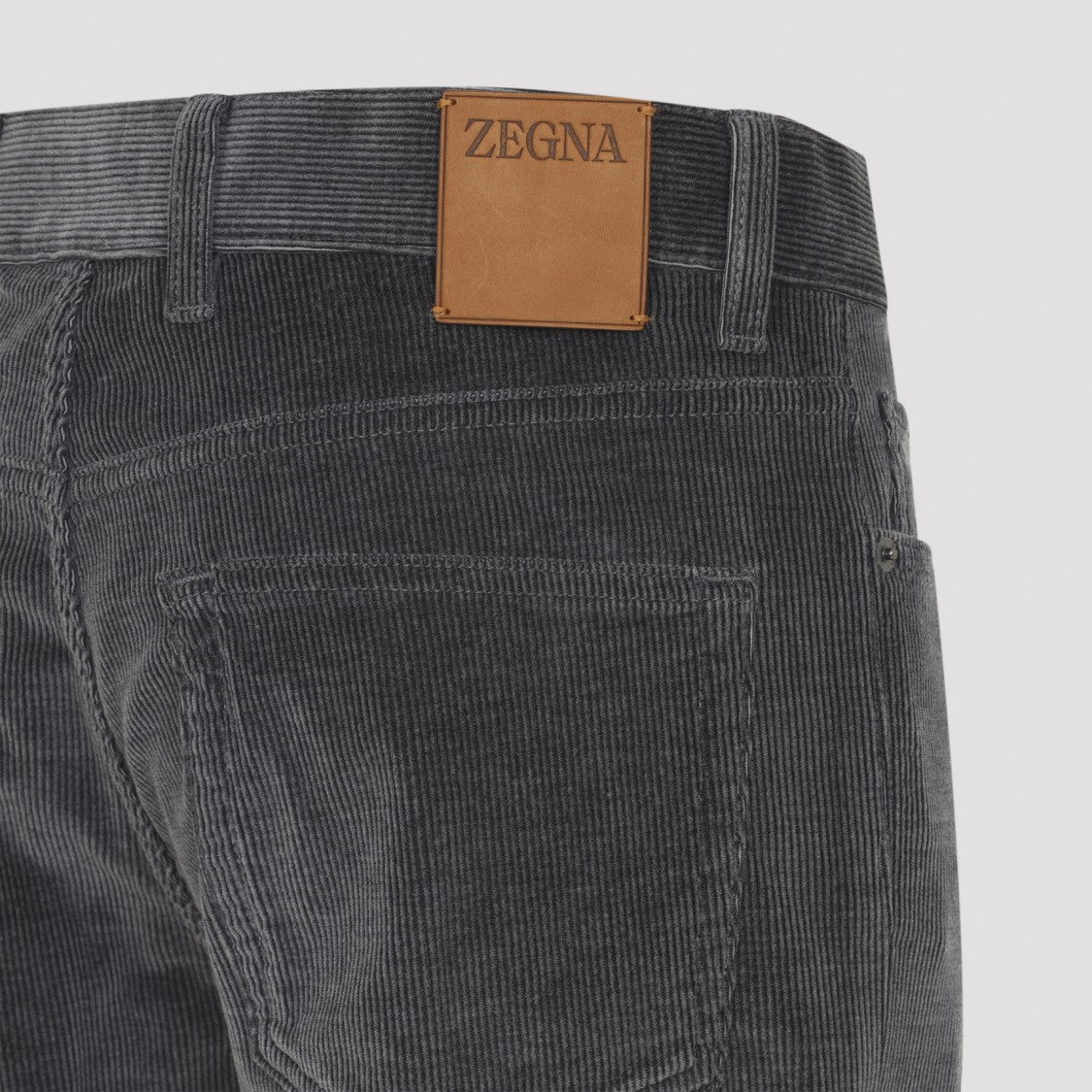 Zegna Dark Grey Cashco Corduroy Pants