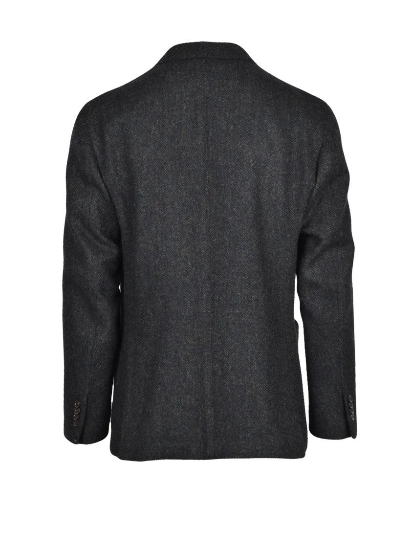 Boglioli Green Double-Breasted Wool Jacket