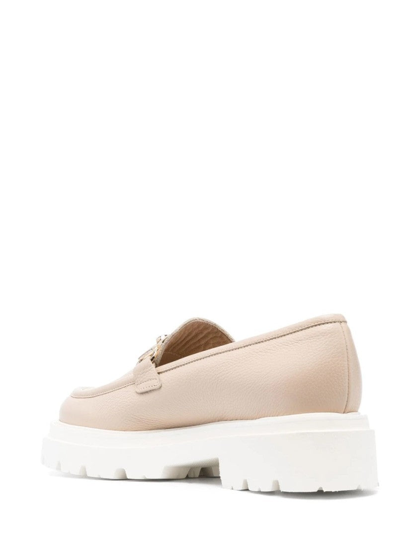 Casadei Brown Leather Loafers