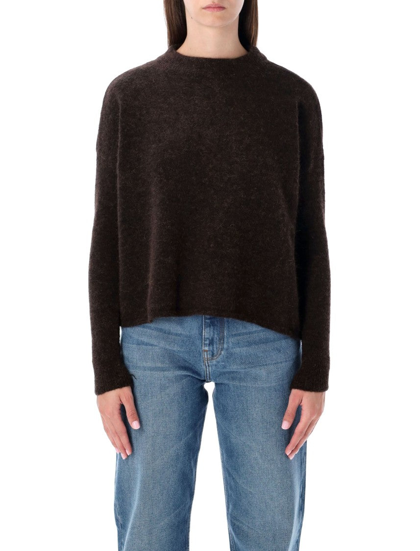 Sessùn Brown Wool Knit Sweater With Relaxed Fit