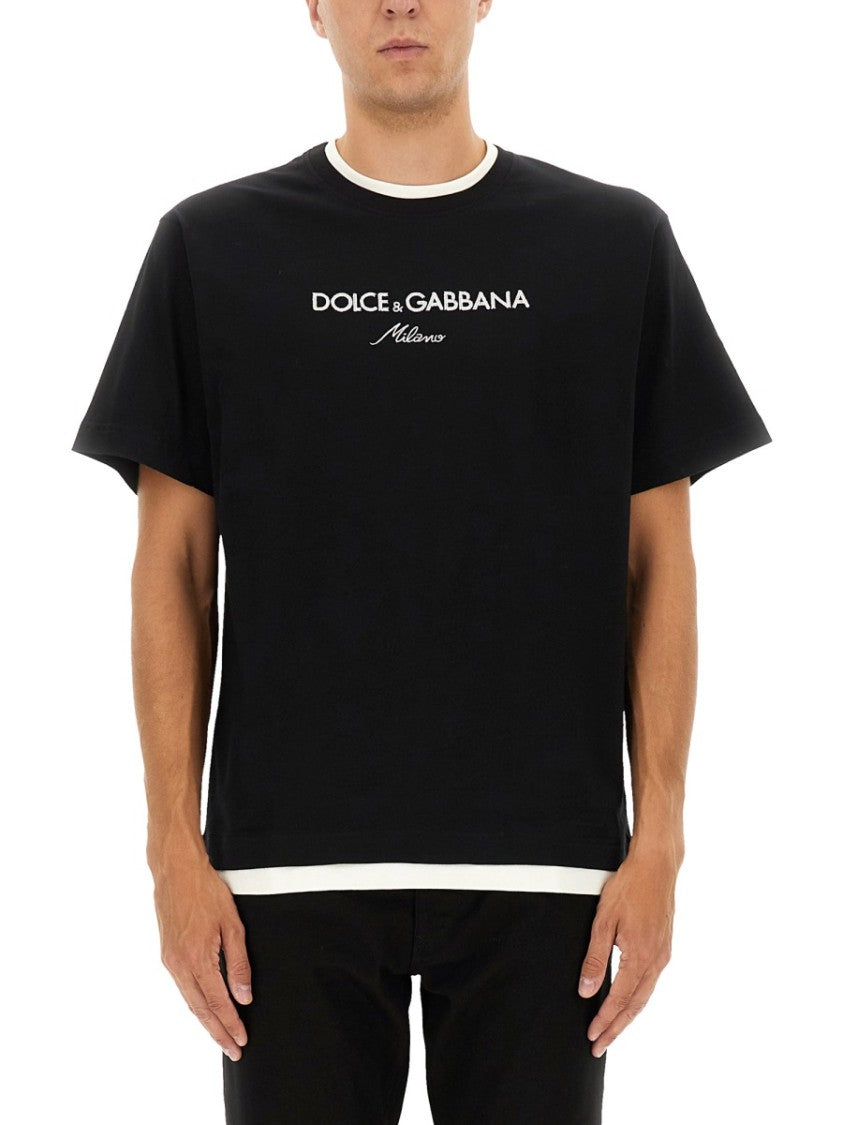 Dolce & Gabbana Relaxed Fit Black T-Shirt
