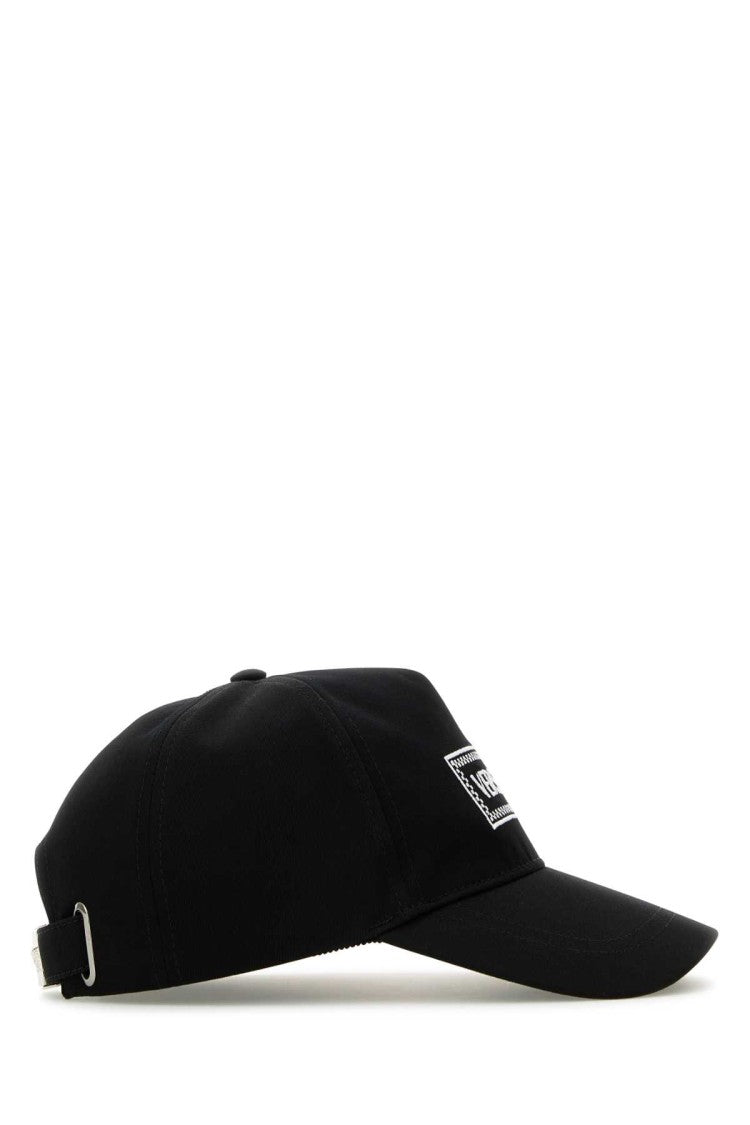 Versace Black Cotton Baseball Cap