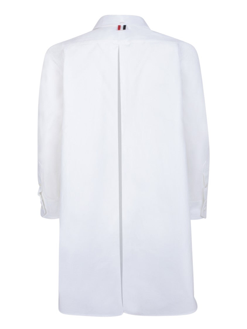 Thom Browne White Cotton Long Sleeve Shirt