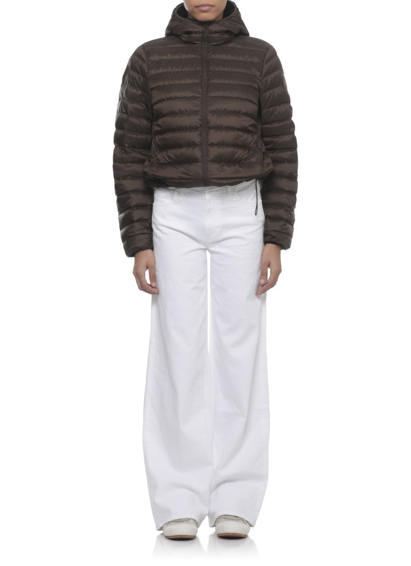 Canada Goose Brown Aethera Hooded Quilted Down Jacket