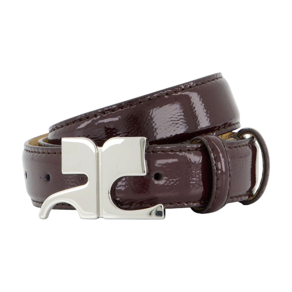 Courrèges Ac Naplack Belt - Leather - Burgundy