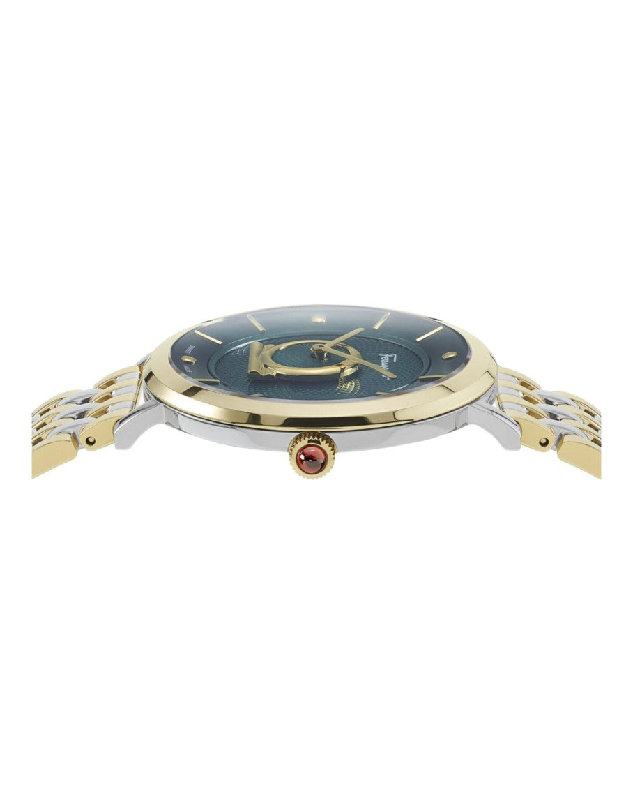 Ferragamo Minuetto Two-Tone Green Dial Watch