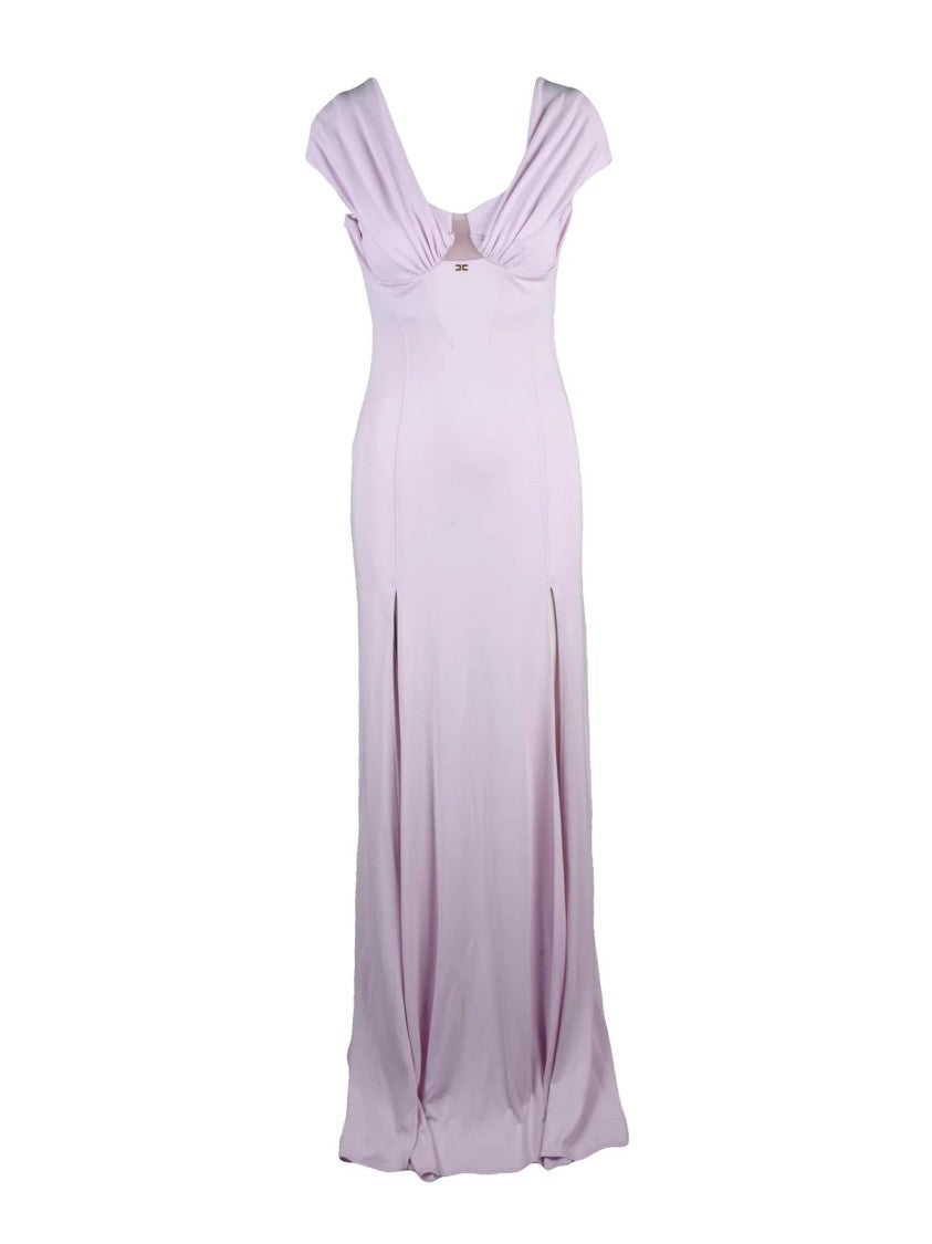 Elisabetta Franchi Pink Viscose Elastane Long Lycra Dress