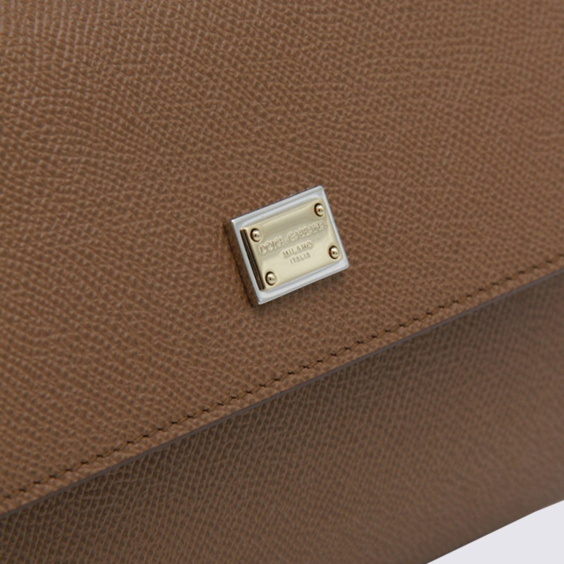 Dolce & Gabbana Trapezoidal Handbag With Gold-Tone Hardware And Detachable Strap