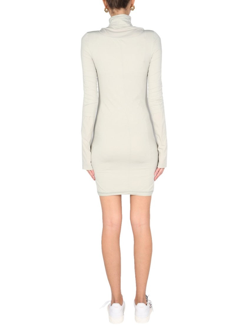 Off-White High Polo Neck Mini Dress