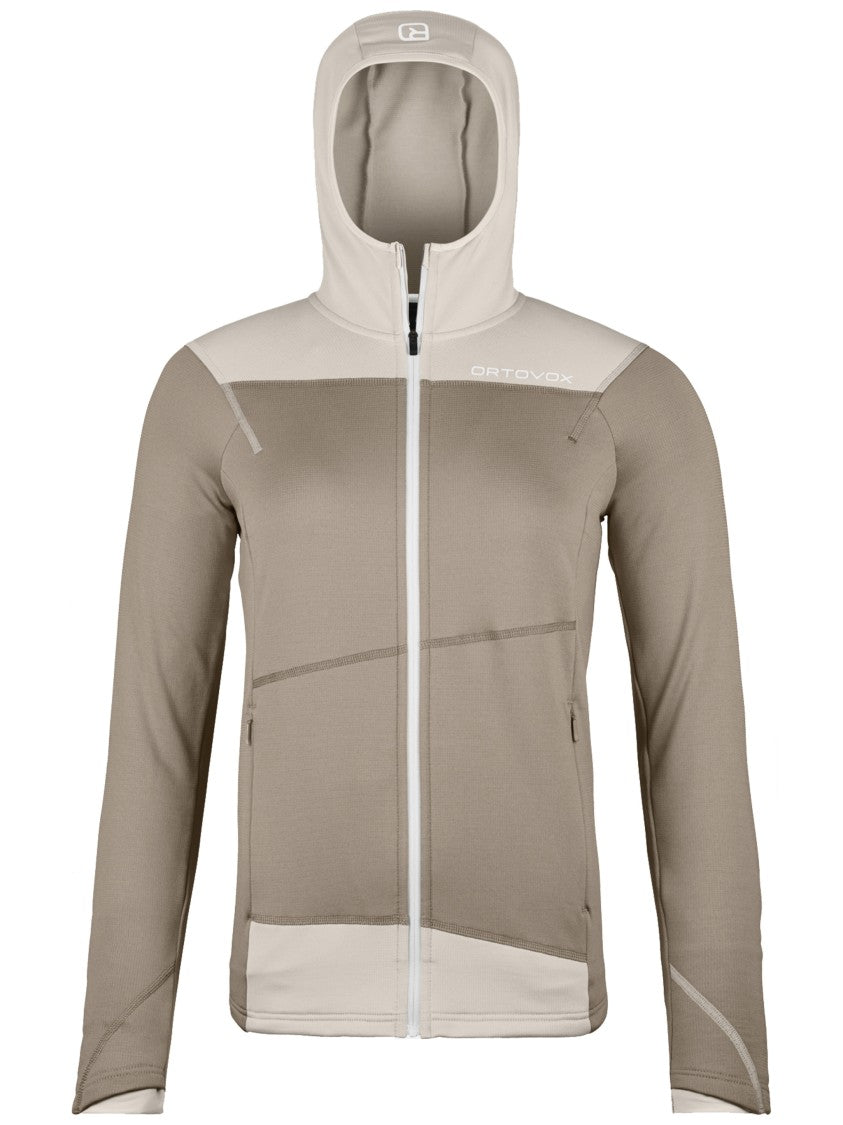 Ortovox Beige Fleece Light Hoody Two Tone Hoodie