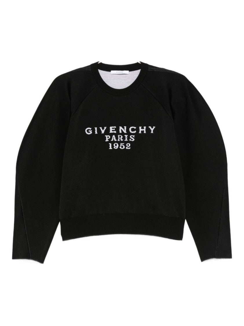 Givenchy Cropped Black Sweater With Logo