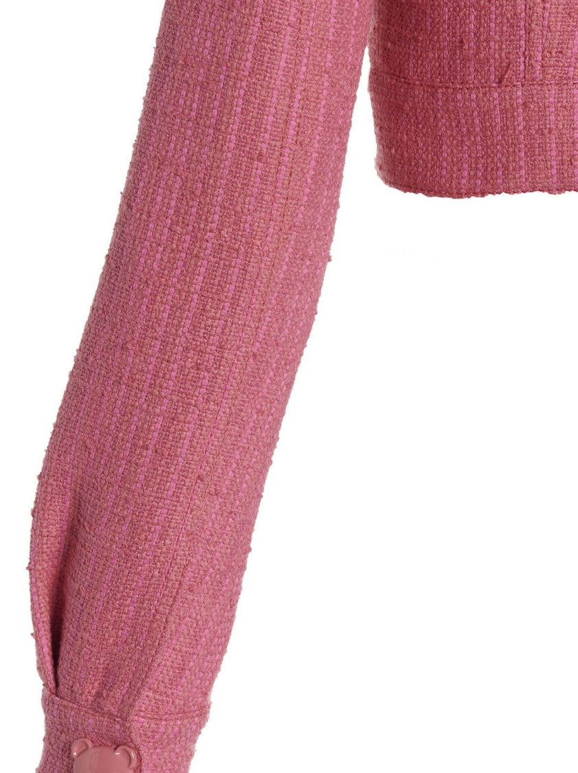 Moschino Textured Tweed Cropped Jacket