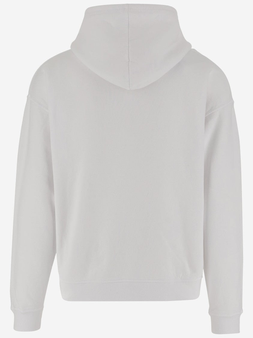 Dsquared2 Cotton Sweatshirt With Adjustable Hood And Logo Print