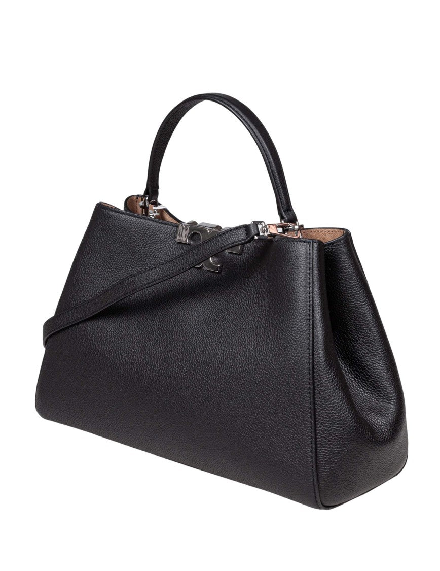 Tory Burch Black Eleanor Satchel Leather Bag